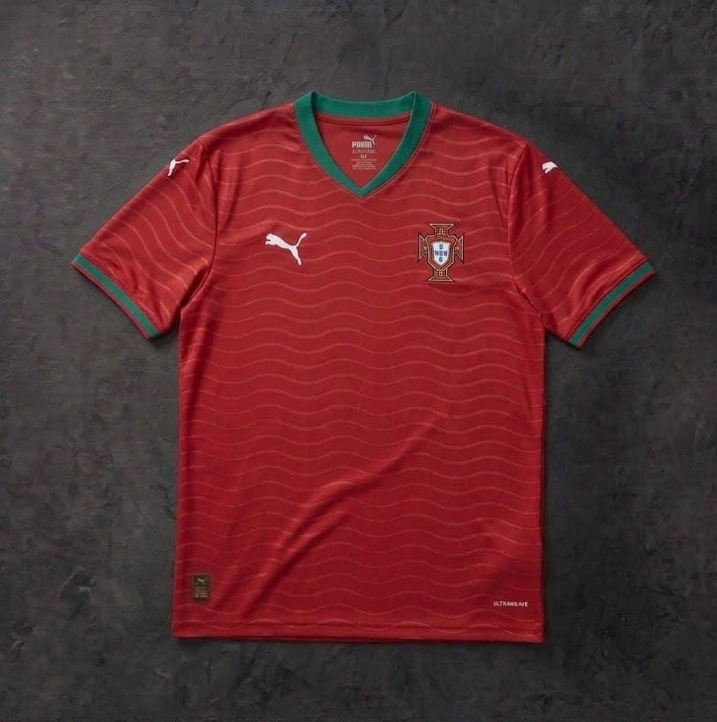 Portugal 2026 Home Jersey — Deep Red / Green